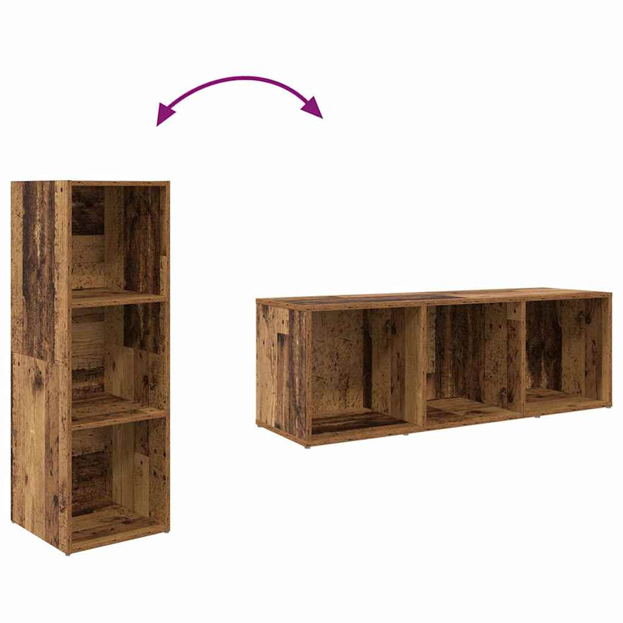 TV-kast set 3 pcs Bruin 107 x 35 x 37 cm Bewerkt hout
