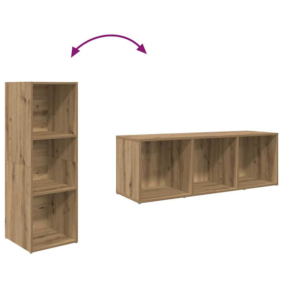 TV-kast set 3 pcs Bruin 107 x 35 x 37 cm Bewerkt hout