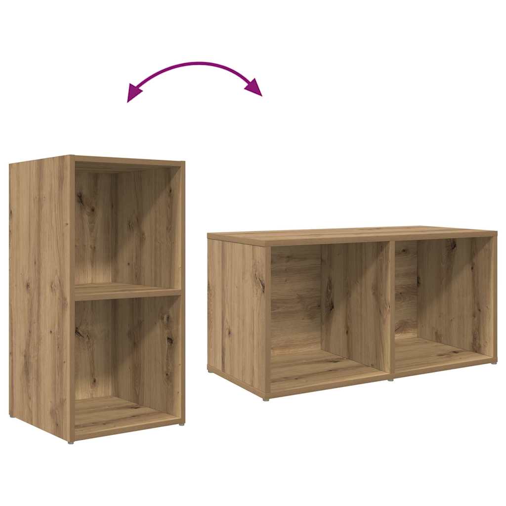 TV-kast set 3 pcs Bruin 107 x 35 x 37 cm Bewerkt hout