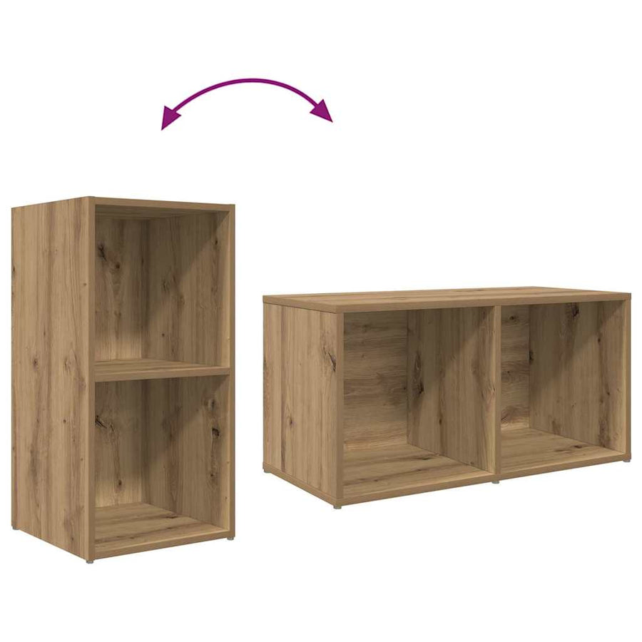 TV-kast set 3 pcs Bruin 107 x 35 x 37 cm Bewerkt hout