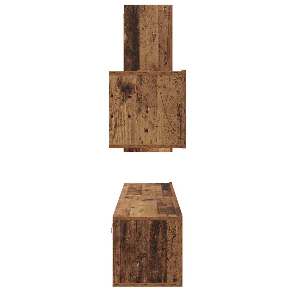 Tv-meubelset 4 pcs Oud hout 30.5 x 30 x 90 cm Bewerkt hout