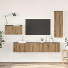 Tv-meubelset 4 stuks artisan eiken 30.5x30x90 cm