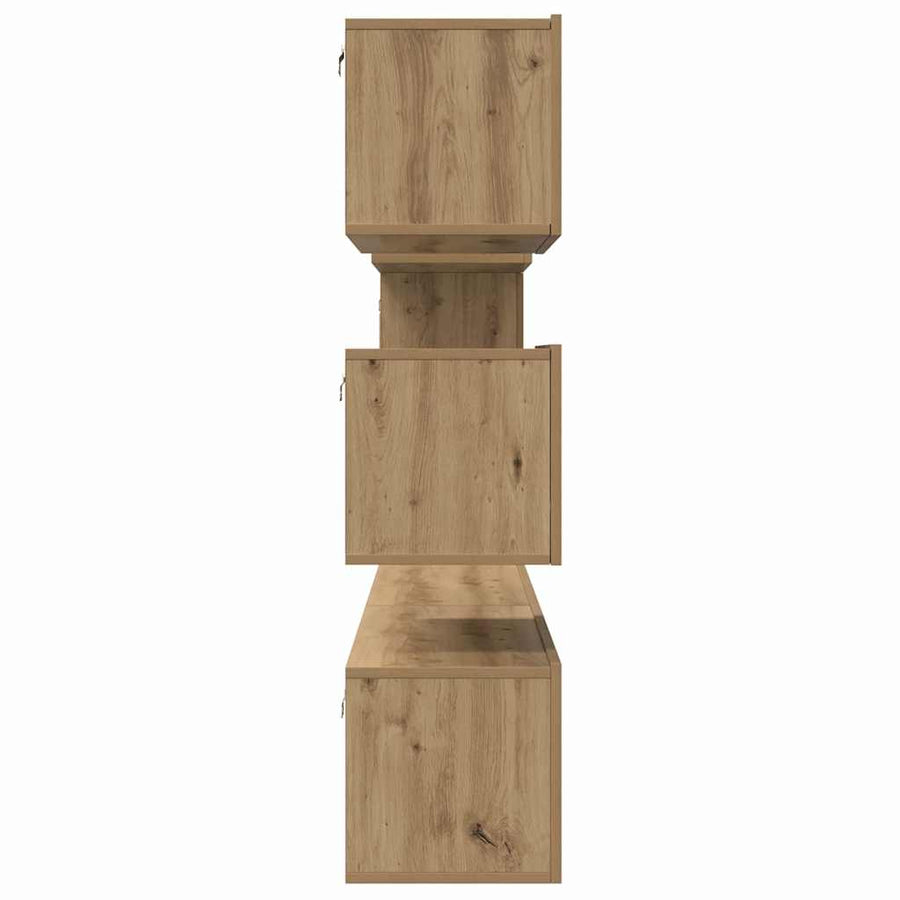 Tv-meubelset 6 pcs artisanaal eikenkleurig 30.5 x 30 x 90 cm