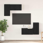 Tv-meubel 60x30x30 cm zwart eiken wandmontage