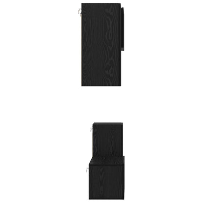 TV-kast met plank met opslag met de deur 4 pcs Zwart eiken 60 x 30 x 30 cm