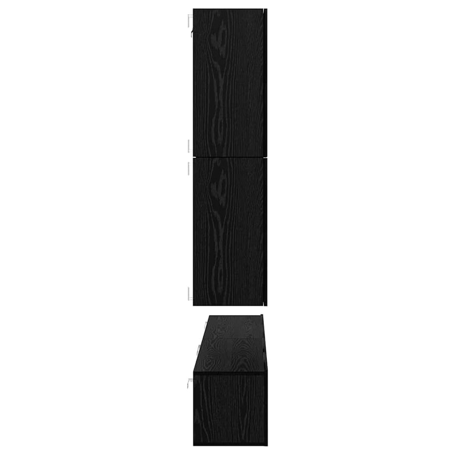 Tv-Meubelset Wandgemonteerd 8 Pcs Bewerkt Hout 100 cm