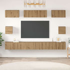 Tv-meubelset wandgemonteerd 100 cm artisan eiken