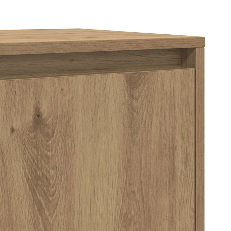 Dressoir 2 pcs artisanaal eikenkleurig 70 x 41 x 75 cm