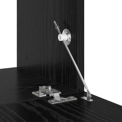 Tv-meubelset 8 pcs Zwart eiken 80 x 30 x 30.5 cm Bewerkt hout