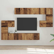 Tv-meubelset 180x30x90.5 cm bewerkt hout