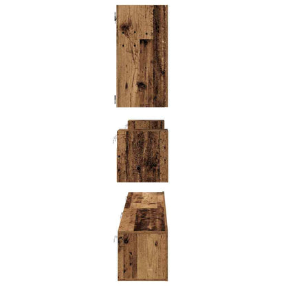Tv-meubelset 8 pcs Oud hout 100 x 30 x 30 cm Bewerkt hout