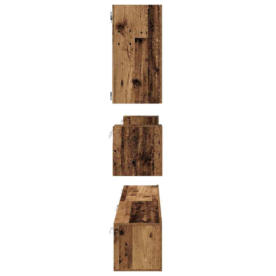 Tv-meubelset 8 pcs Oud hout 100 x 30 x 30 cm Bewerkt hout