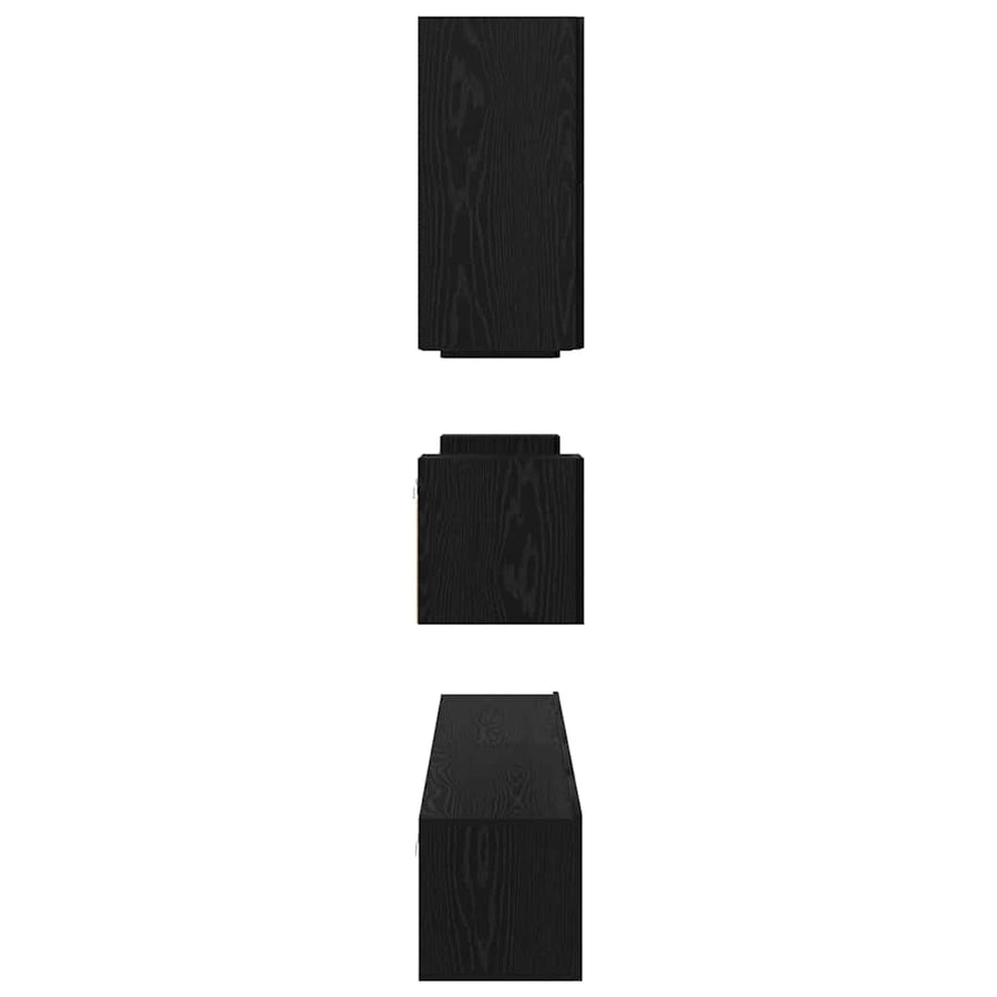 Tv-Meubelset Wandgemonteerd 8 Pcs Bewerkt Hout 100 cm