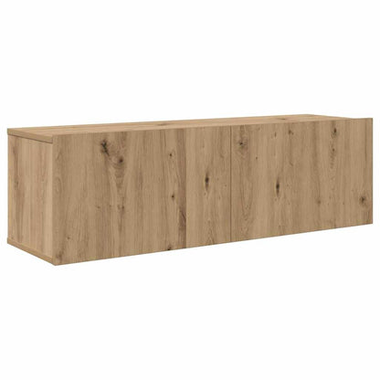 Tv-Meubelset Wandgemonteerd 8 Pcs Artisan Eiken Bewerkt Hout 100 cm