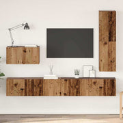 Tv-meubelset 30.5x30x110 cm oud hout