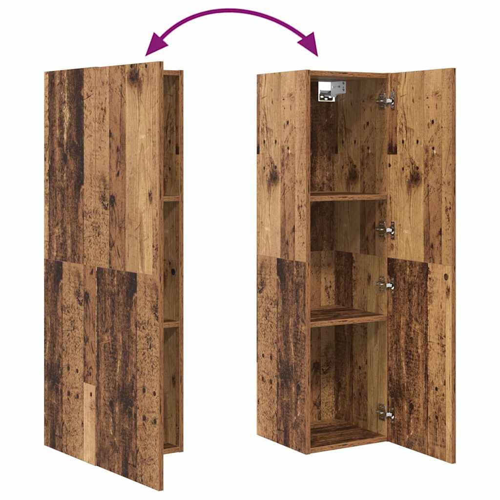 Tv-meubelset 4 pcs Oud hout 30.5 x 30 x 110 cm Bewerkt hout