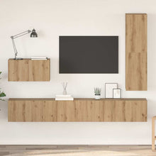 Tv-meubelset 4 pcs artisanaal eikenkleurig 30.5 x 30 x 110 cm