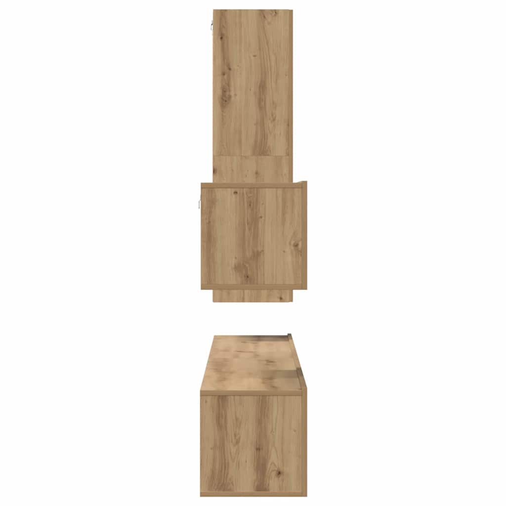 Tv-meubelset 4 pcs artisanaal eikenkleurig 30.5 x 30 x 110 cm