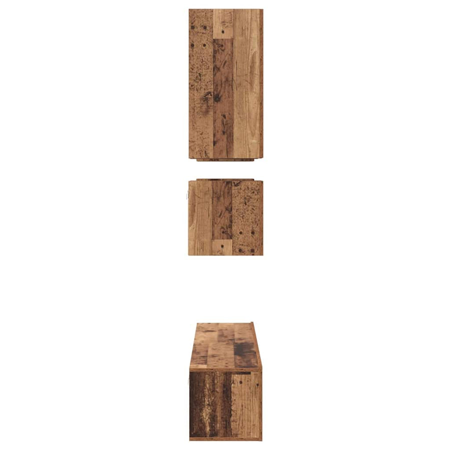 Tv-meubelset 8 pcs Oud hout 80 x 30 x 30 cm Bewerkt hout