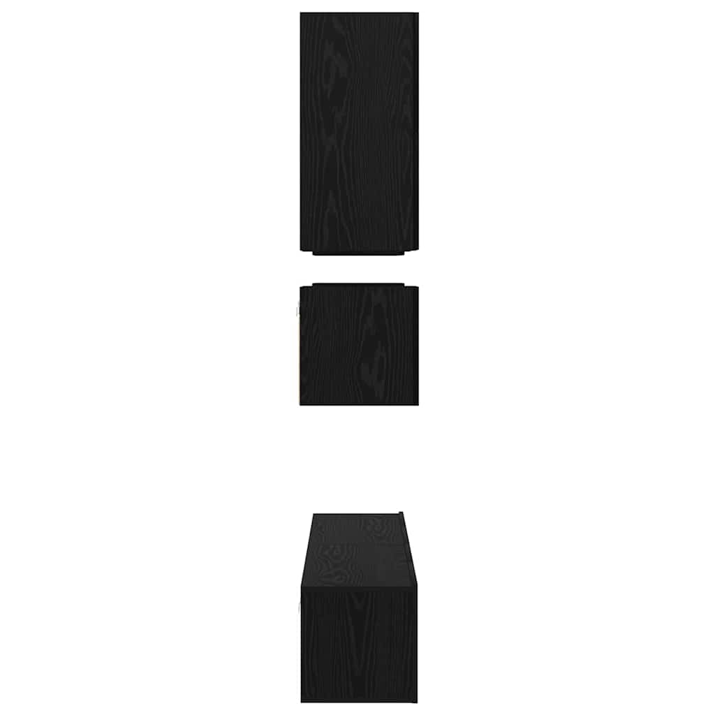Tv-Meubelset Wandgemonteerd 8 Pcs Bewerkt Hout 80 cm