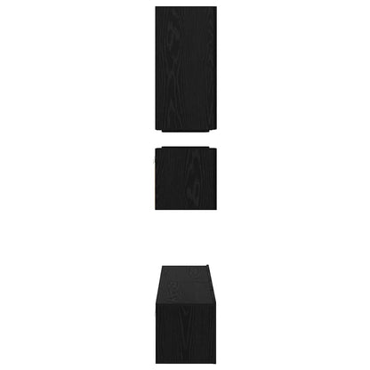 Tv-Meubelset Wandgemonteerd 8 Pcs Bewerkt Hout 80 cm