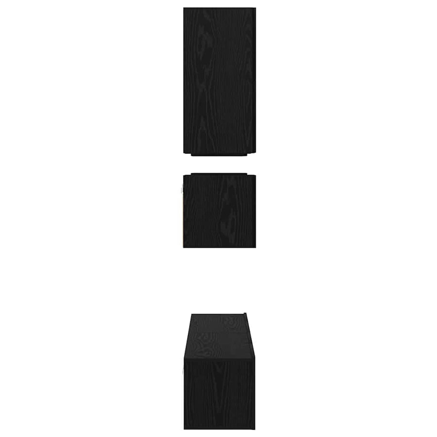 Tv-Meubelset Wandgemonteerd 8 Pcs Bewerkt Hout 80 cm