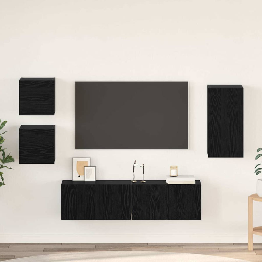Tv-Meubelset 5 Pcs 160 X 30 X 30,5 Cm Bewerkt Hout 60 cm