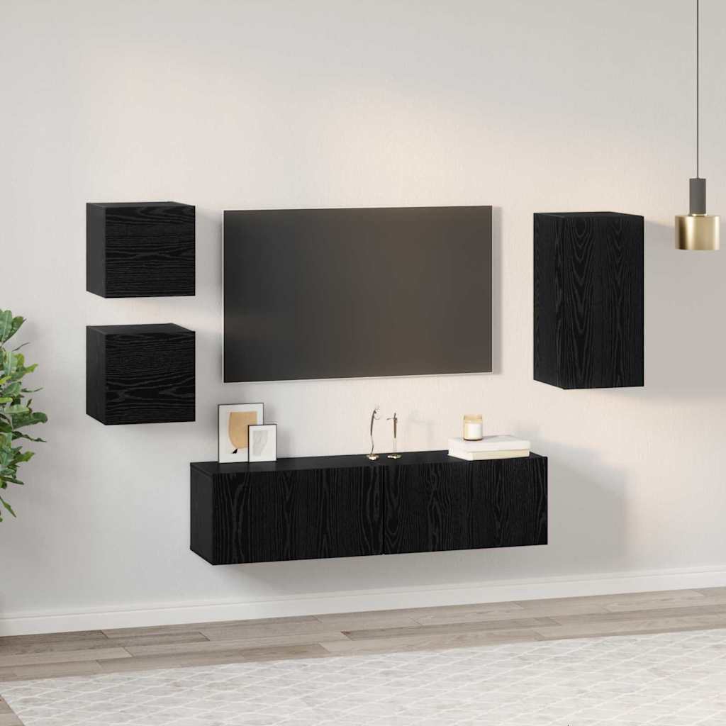 Tv-Meubelset 5 Pcs 160 X 30 X 30,5 Cm Bewerkt Hout 60 cm