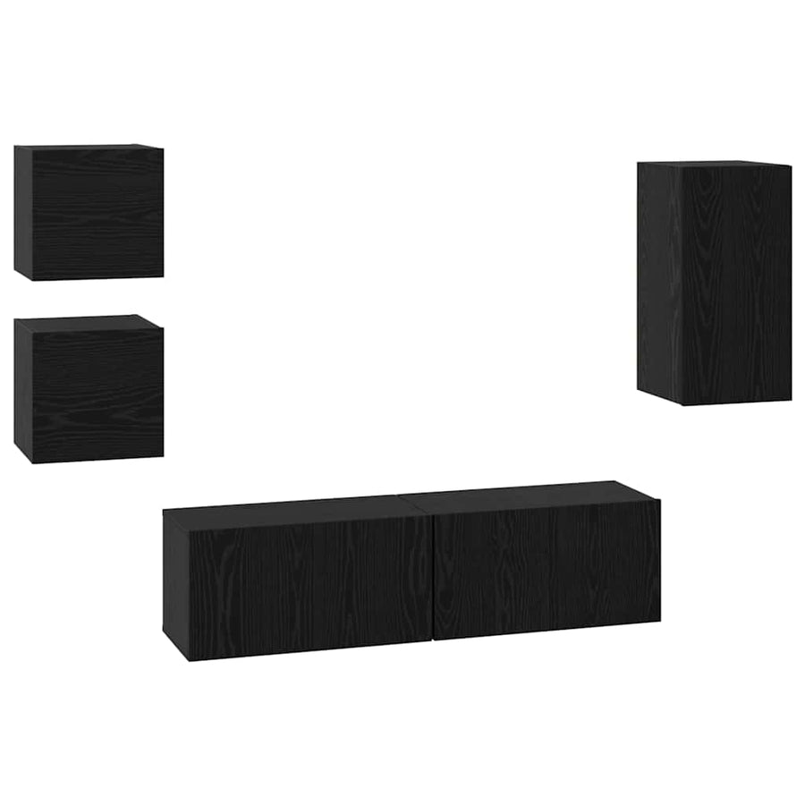 Tv-Meubelset 5 Pcs 160 X 30 X 30,5 Cm Bewerkt Hout 60 cm
