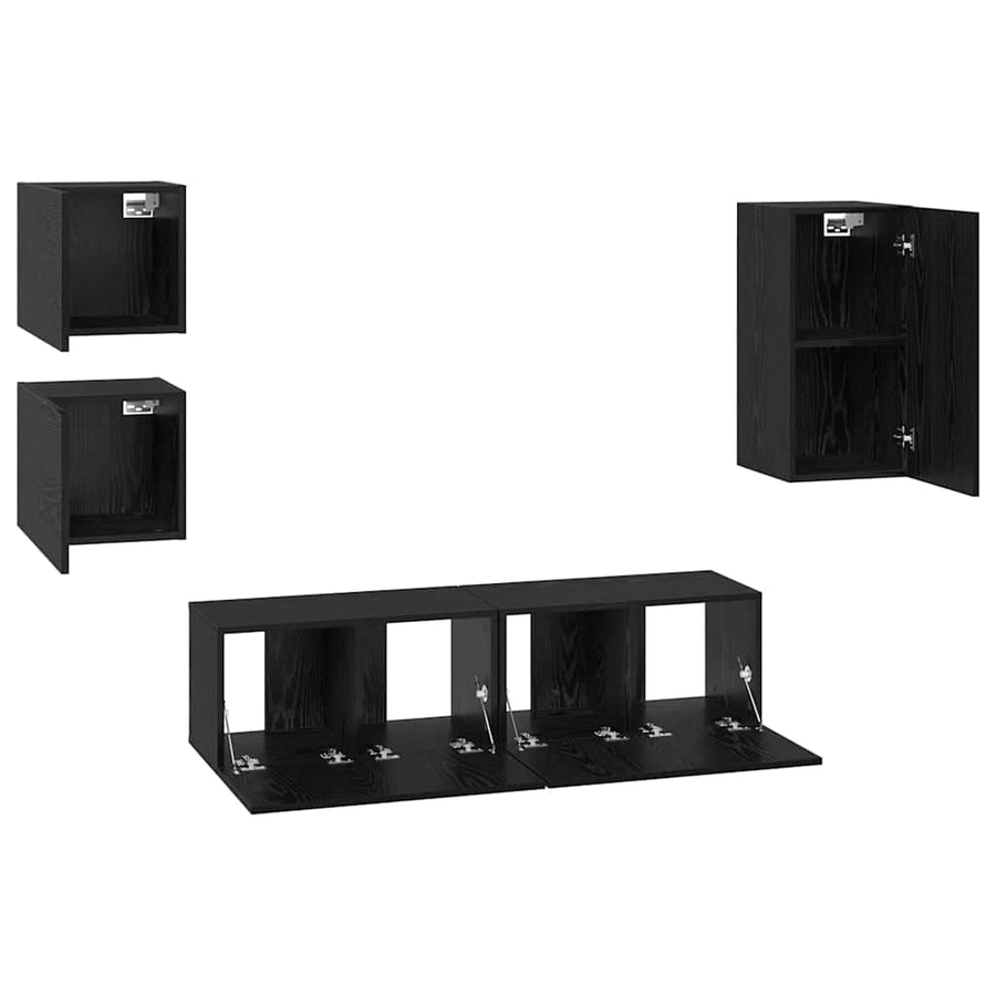 Tv-Meubelset 5 Pcs 160 X 30 X 30,5 Cm Bewerkt Hout 60 cm