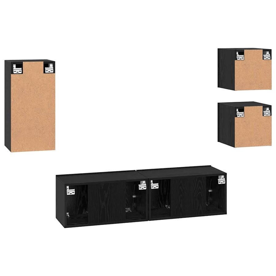 Tv-Meubelset 5 Pcs 160 X 30 X 30,5 Cm Bewerkt Hout 60 cm