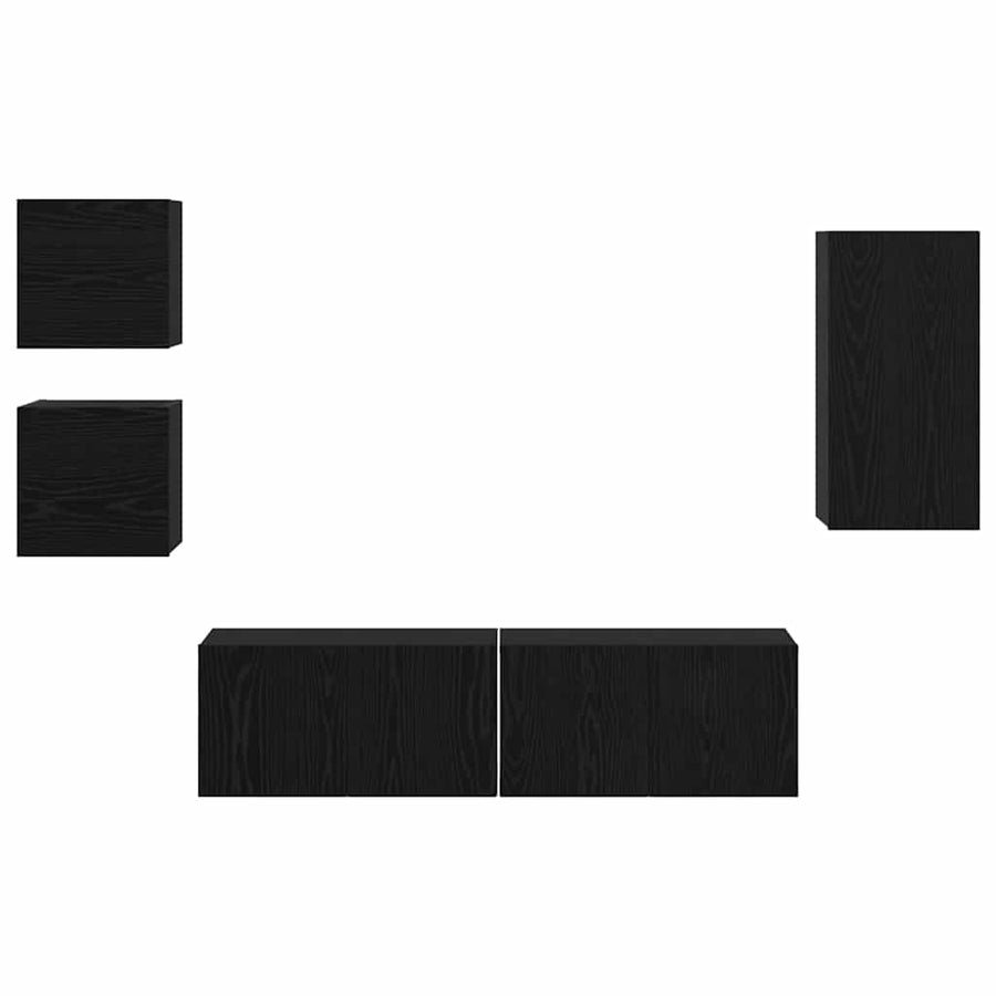 Tv-Meubelset 5 Pcs 160 X 30 X 30,5 Cm Bewerkt Hout 60 cm