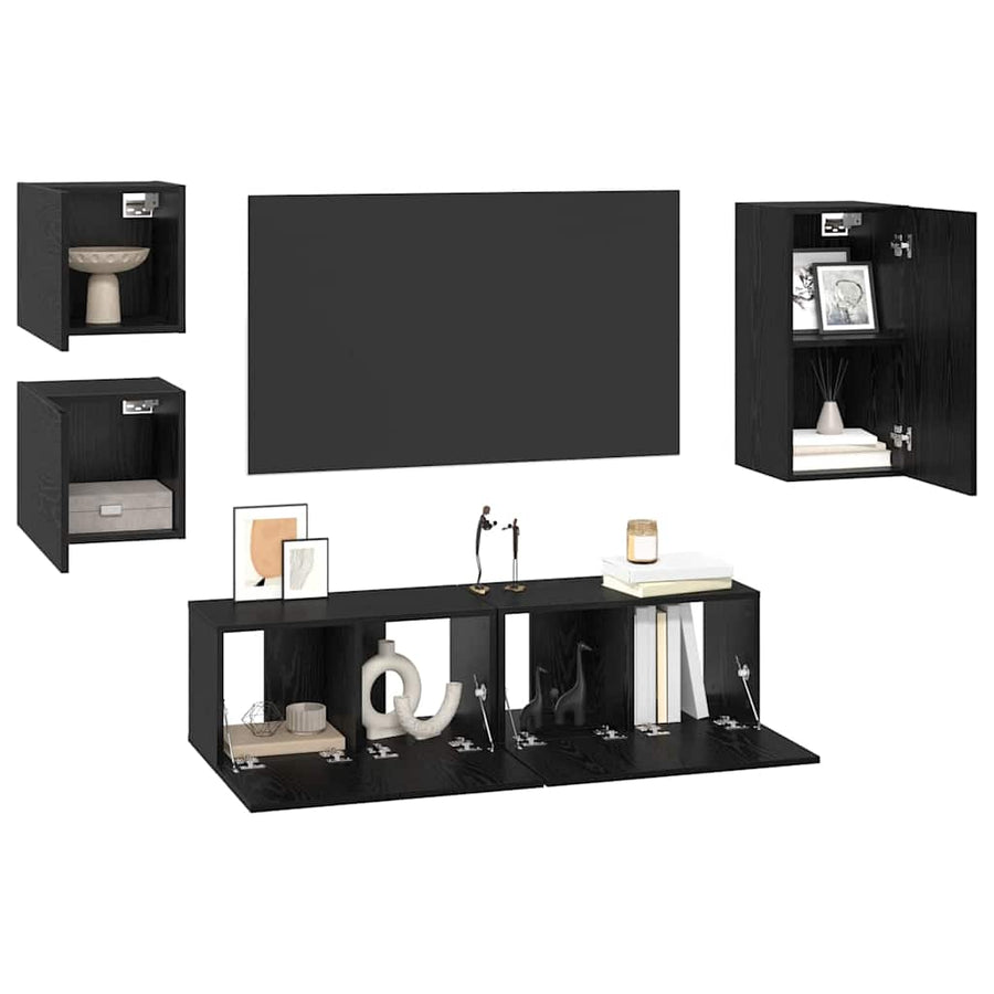 Tv-Meubelset 5 Pcs 160 X 30 X 30,5 Cm Bewerkt Hout 60 cm