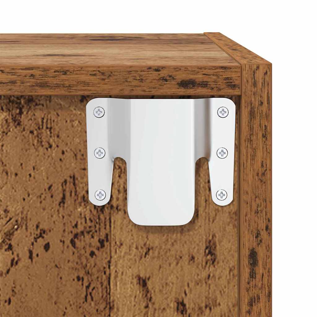 TV-kast set 2 pcs Oud hout 37 x 37 x 142.5 cm Bewerkt hout
