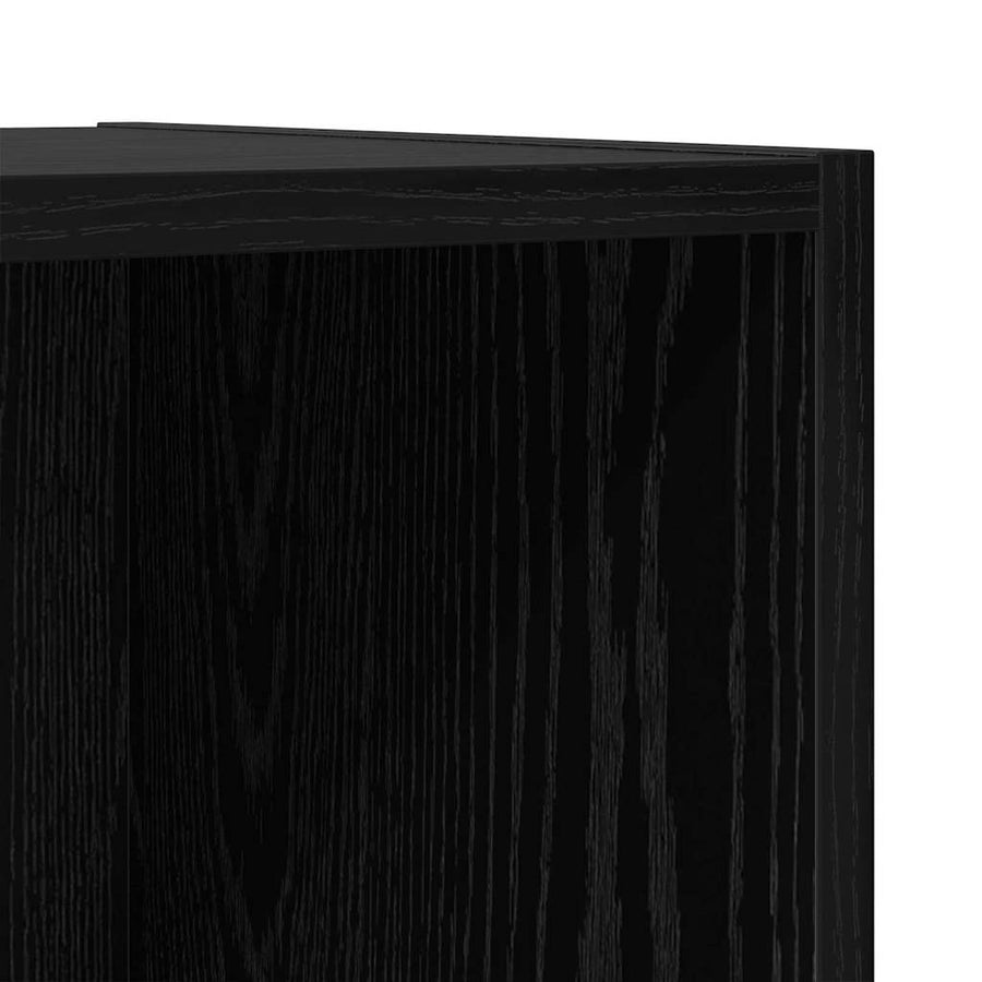 TV-kast set 2 pcs Zwart eiken 37 x 37 x 142.5 cm Bewerkt hout