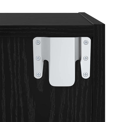 TV-kast set 2 pcs Zwart eiken 37 x 37 x 142.5 cm Bewerkt hout