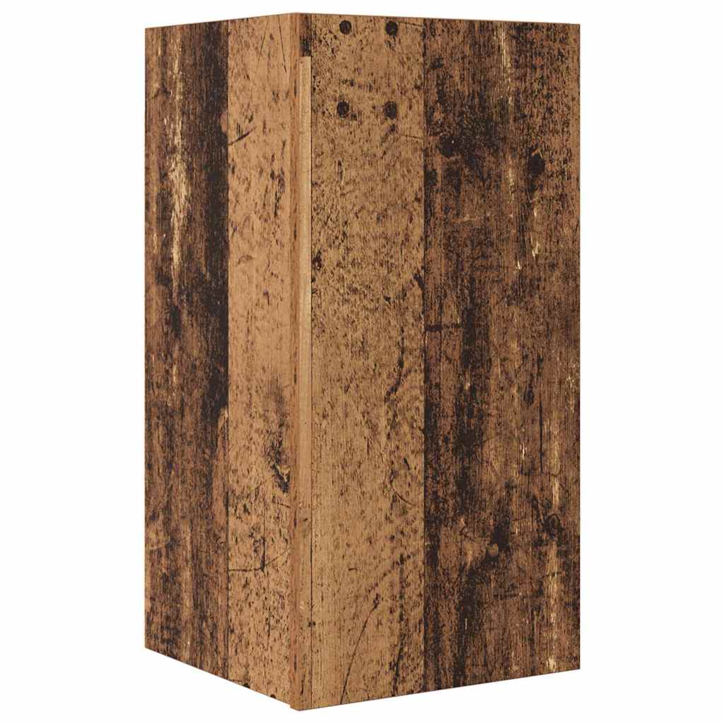 Tv-meubelset met plank Wandgemonteerd met opslag met de deur 4 pcs Oud hout 60 x 30 x 30 cm