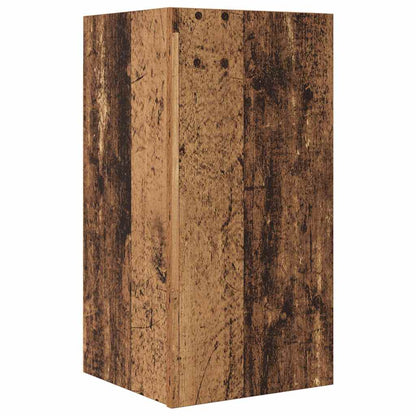 Tv-meubelset met plank Wandgemonteerd met opslag met de deur 4 pcs Oud hout 60 x 30 x 30 cm