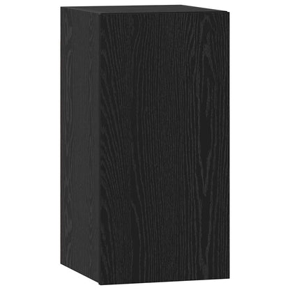 TV-kast set met plank met opslag met de deur 4 pcs Zwart eiken 120 x 30 x 30 cm