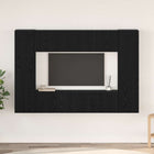Tv-meubelset 181x30x120 cm zwart eiken