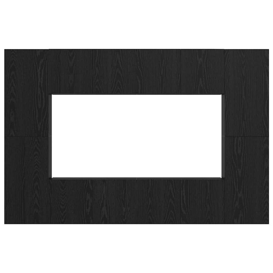 Tv-meubelset 8 pcs Zwart eiken 181 x 30 x 120 cm Bewerkt hout