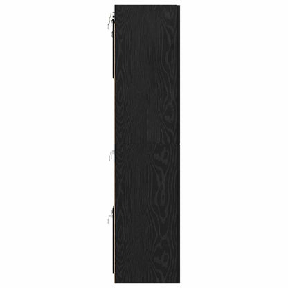 Tv-meubelset 8 pcs Zwart eiken 181 x 30 x 120 cm Bewerkt hout