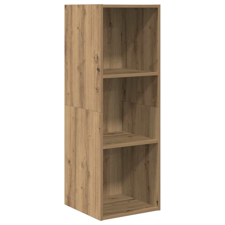 TV-kast set 3 pcs artisanaal eikenkleurig 37 x 37 x 107 cm