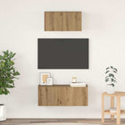 Tv-meubel 2 stuks 80x30x30 cm eikenhout