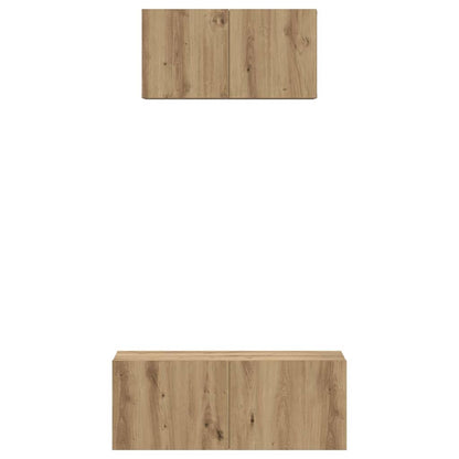 TV-kast set 2 pcs artisanaal eikenkleurig 80 x 30 x 30 cm