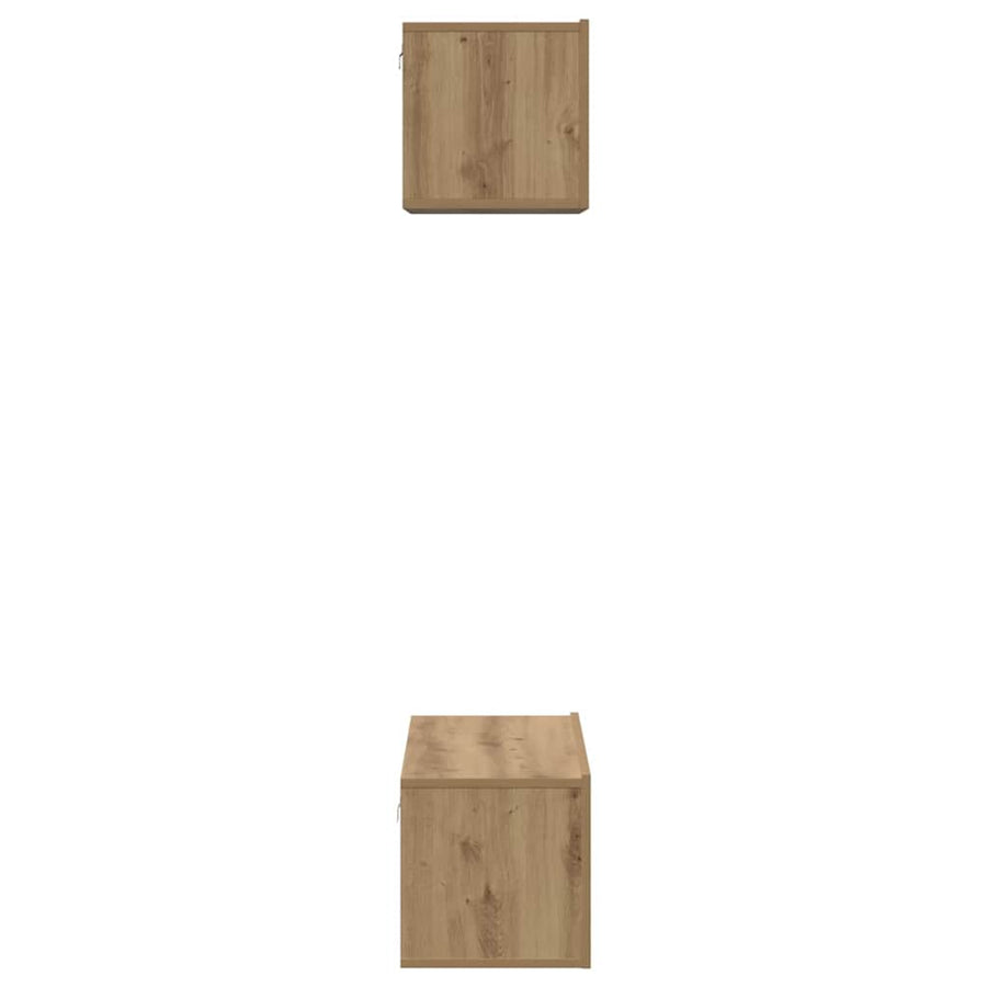 TV-kast set 2 pcs artisanaal eikenkleurig 80 x 30 x 30 cm