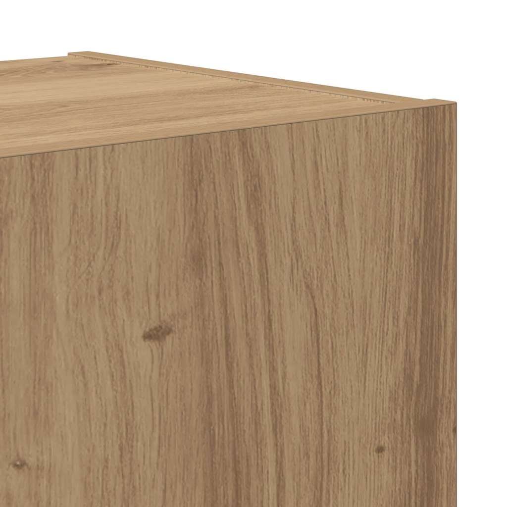 Tv Eenheden Wandgemonteerd 4 Pcs Artisan Eiken Bewerkt Hout 100 cm