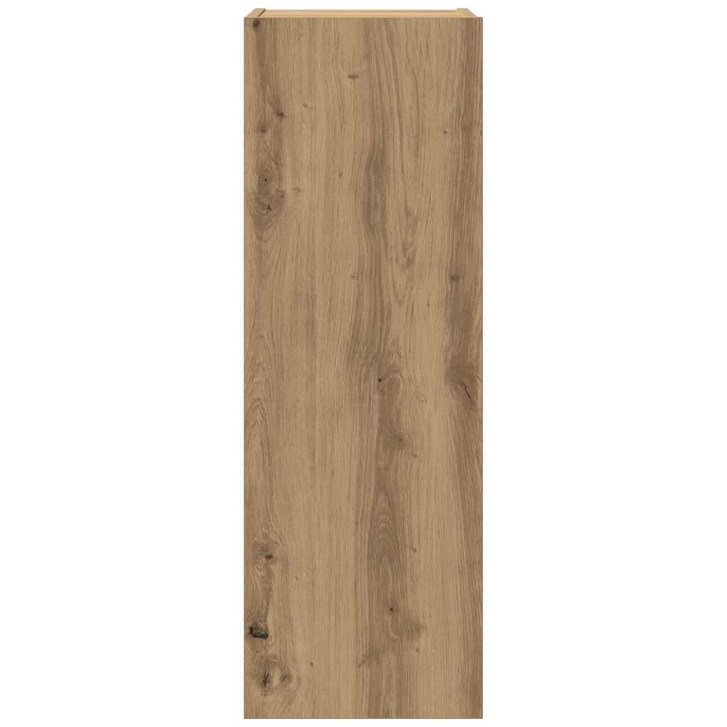 Tv Eenheden Wandgemonteerd 4 Pcs Artisan Eiken Bewerkt Hout 100 cm