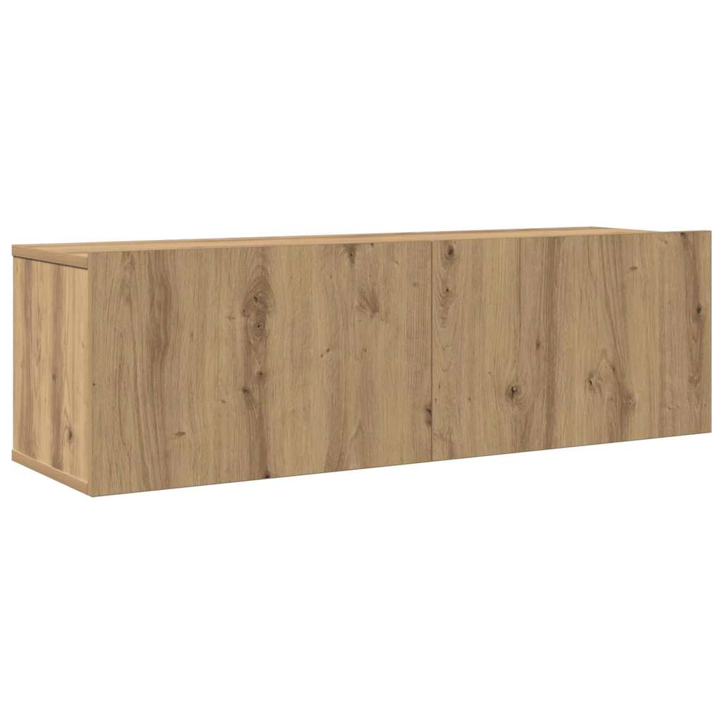 Tv Eenheden Wandgemonteerd 4 Pcs Artisan Eiken Bewerkt Hout 100 cm