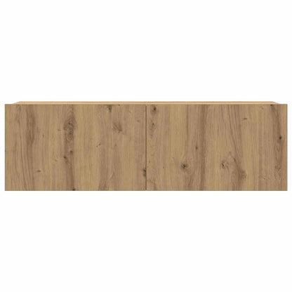 Tv Eenheden Wandgemonteerd 4 Pcs Artisan Eiken Bewerkt Hout 100 cm